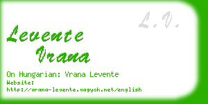 levente vrana business card